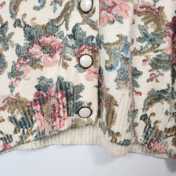 De Rotchild Sweater Womens M VTG Silk Blend Cottagecore Fairycore Shoulder Pads - Picture 6 of 15